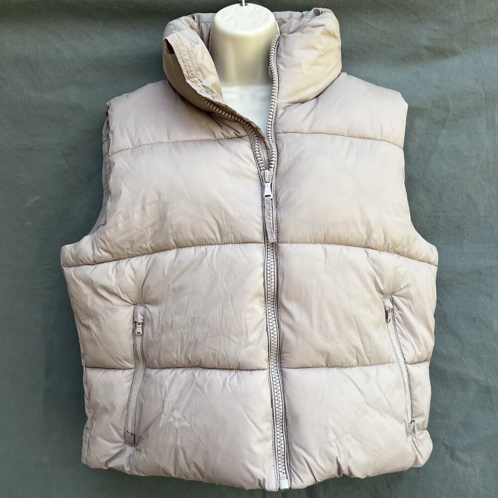 Old Navy Size Large Fashion Puffer Icelandic Mineral Pink Vest